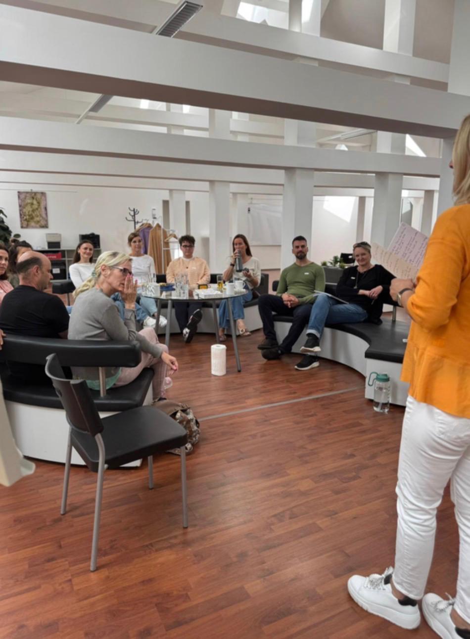 Walk in your Power Workshop – Teilnehmer bei einem körperorientierten Coaching